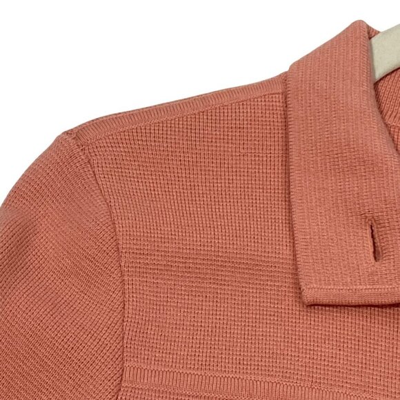 Talbots Merino Wool Button-Down Cardigan Jacket In Peach Size L - Picture 5 of 8